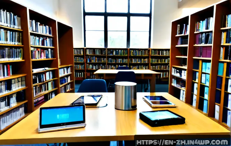 Home 17 간학문적 연구에서의 자원 활용 방안 - Photorealistic interdisciplinary research meeting in a bright modern university library, diverse tea...