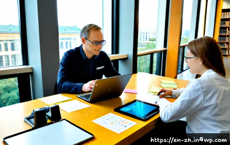 Home 17 간학문적 연구를 위한 도구 및 플랫폼 - Photorealistic interdisciplinary research workspace in a bright North American university library, d...